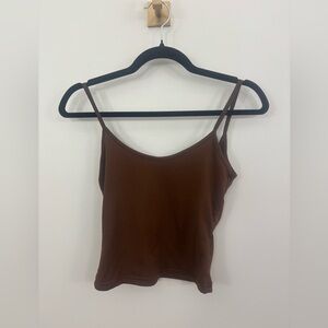 Chocolate Brown Low Scoop Back Women's Camisole Top